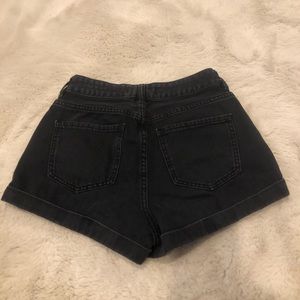 Black jean shorts